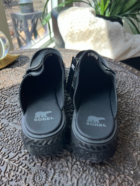 SOREL ONA AVE PENNY LOAFER MULES IN BLACK 9.5 - Picture 10 of 11